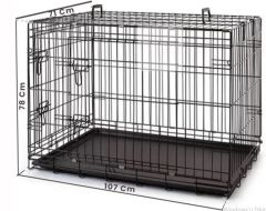 At Pet Metal Kedi Köpek Kafesi Siyah 107x71x78cm