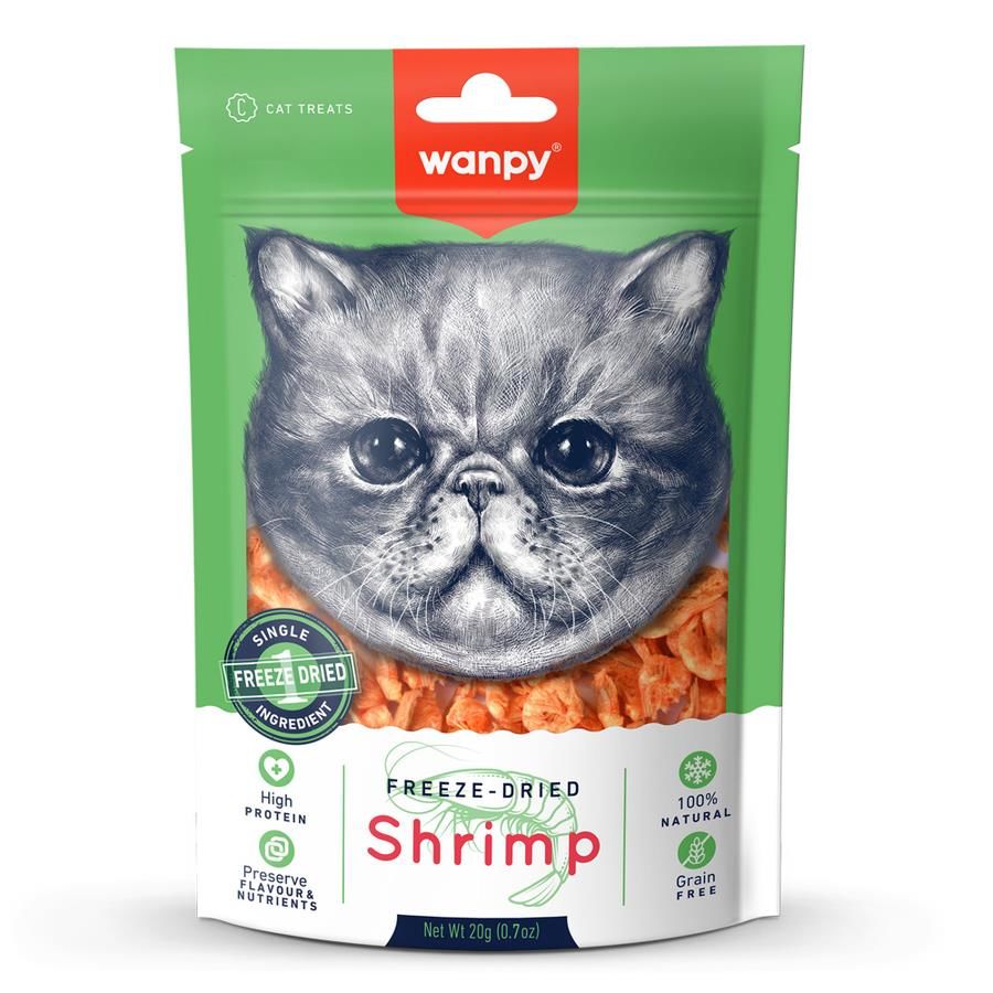 Wanpy Kedi Dondurularak Kurutulmuş Karides Kedi Ödülü 20 Gr