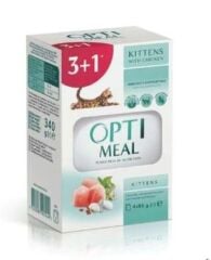 Optimeal Sos İçinde Parça Tavuk Etli Yavru Kedi Konservesi 85gr 3+1