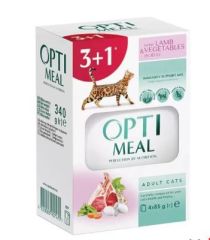 Optimeal Kuzu Etli Sebzeli Jöle Yaş Mama 85gr 3+1