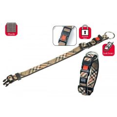 Karlie Kilitli Fosforlu Köpek Boyun Tasması 45-65cm/35mm Bej Large