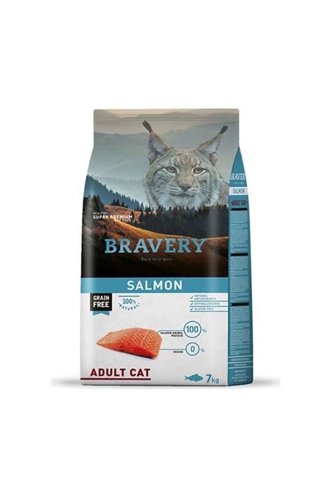 Bravery Tahılsız Somonlu Yetişkin Kedi Maması 7 Kg