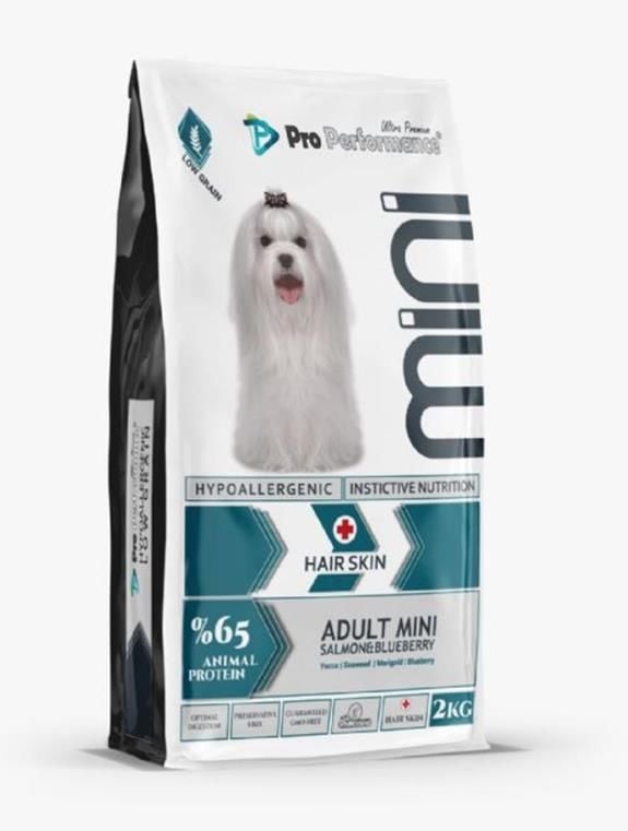 Pro Performance Somonlu ve Yaban Mersinli Mini Yetiskin Köpek Mamasi 2 Kg