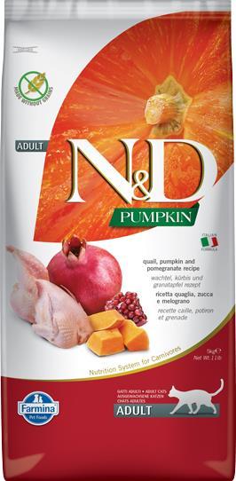 Nd Tahılsız Bıldırcın Etli Balkabaklı Ve Narlı Kedi Maması 5 Kg