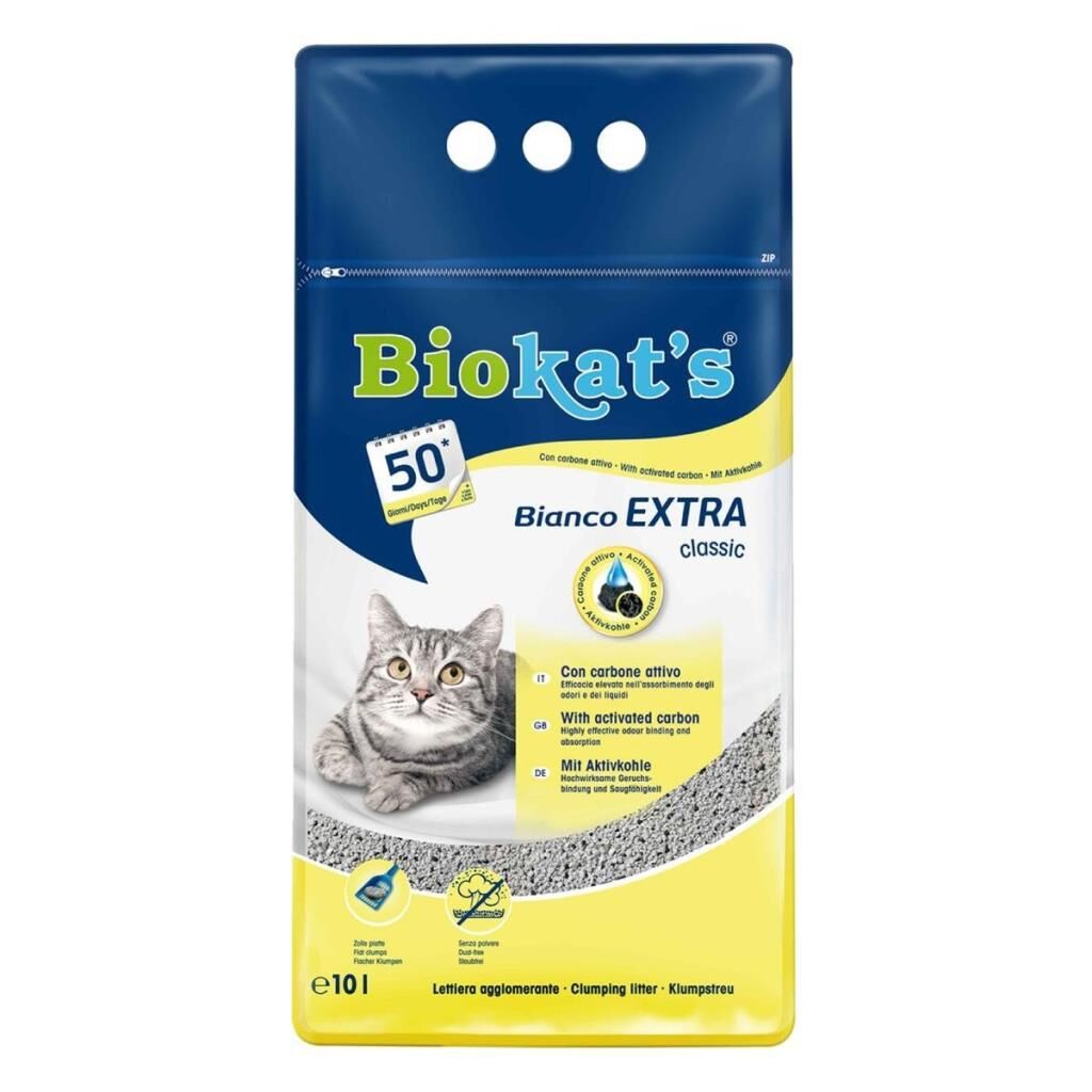 Biokats Bianco Fresh Micro Aktif Karbonlu  Kedi Kumu 10 Lt