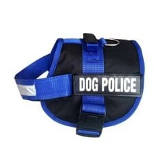 Dog Police Göğüs Tasması Mavi Small