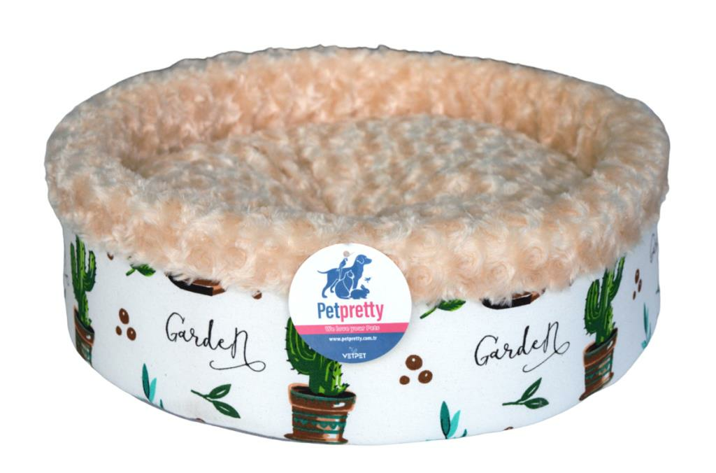 Petpretty Special Pelus Simit Yatak Bej 50x50x15 Cm