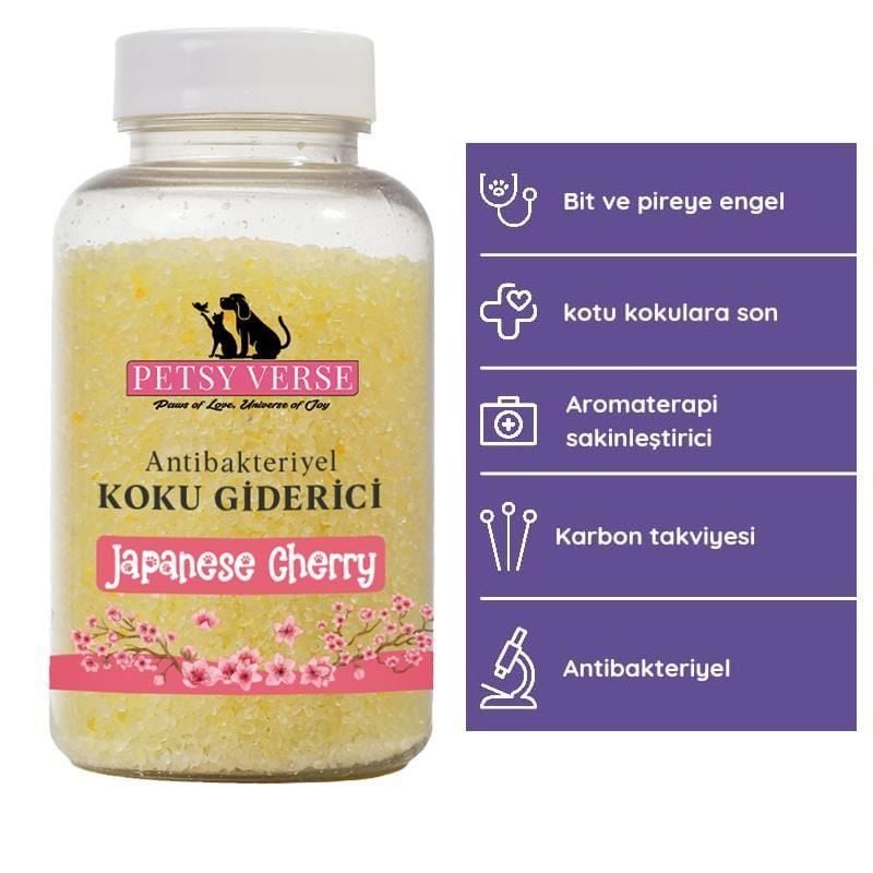 Petsy Verse Japon Kirazı Kokulu Kedi Kumu Koku Giderici 220gr