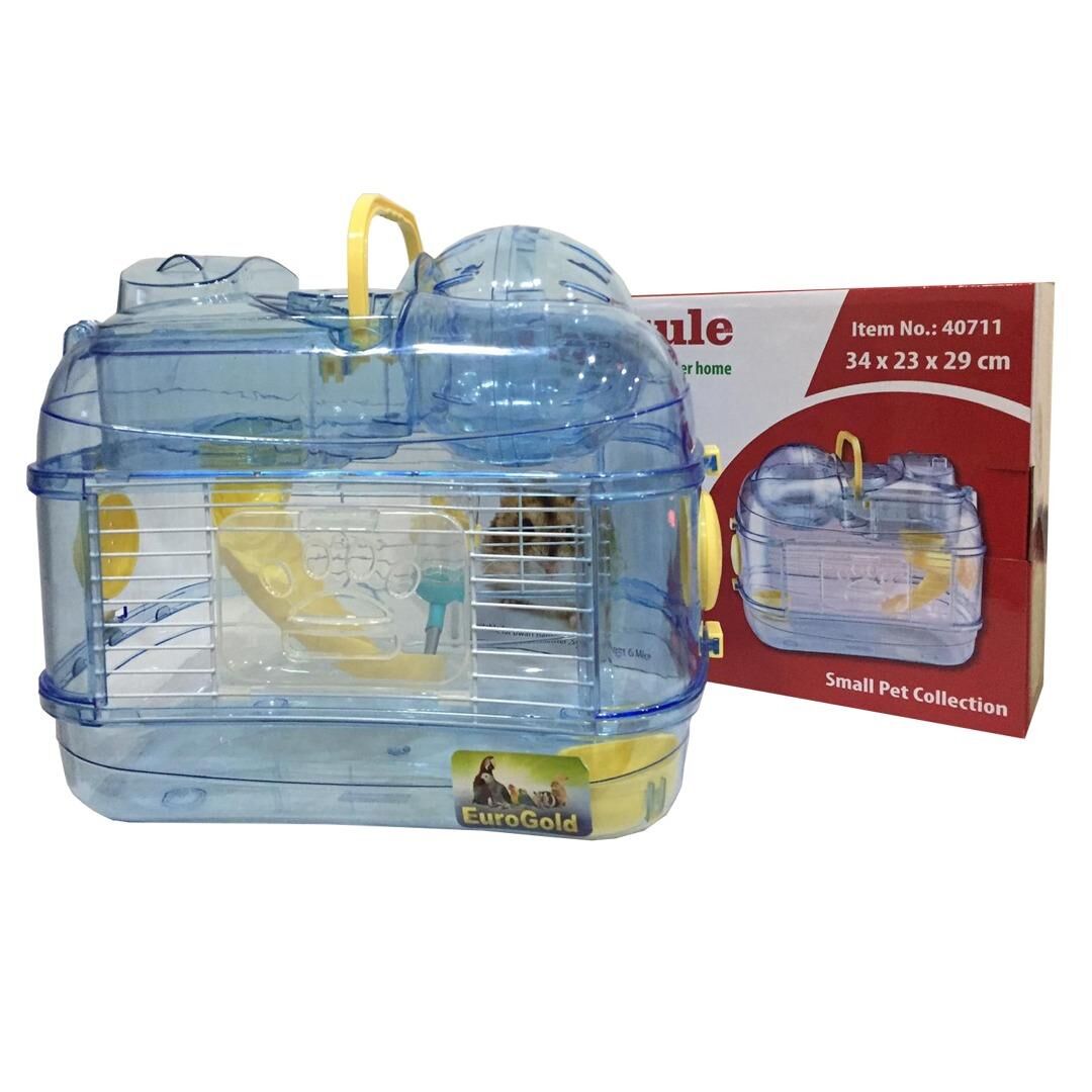 Petcapsule Hamster Kafesi Mavi 34*23*29 Cm  - Mavi