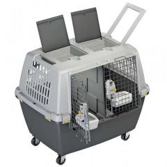 Stefanplast Gulliver Araba Arkasi Köpek Tasima Kafesi Siyah/Gri Köpek Tasima 80x58,5x62 Cm