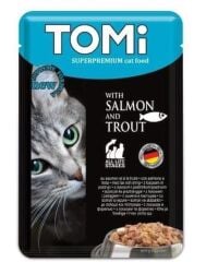 Tomi Pouch Somon ve Alabalıklı Yetişkin Kedi Konservesi 100gr