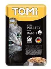Tomi Pouch Kümes Hayvanlı ve Tavşanli Yetişkin Kedi Konservesi 100 Gr