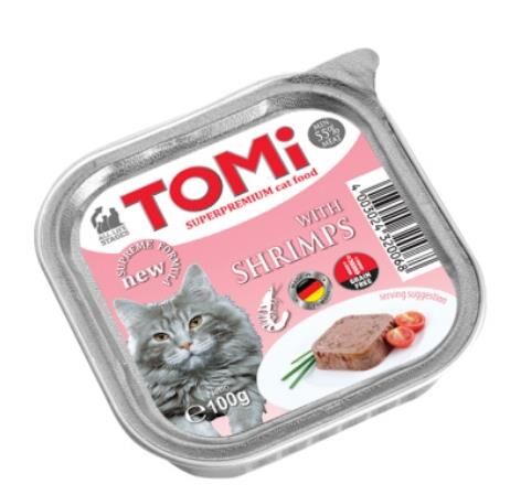 Tomi Pate Karidesli Yetişkin Kedi Konservesi 100gr