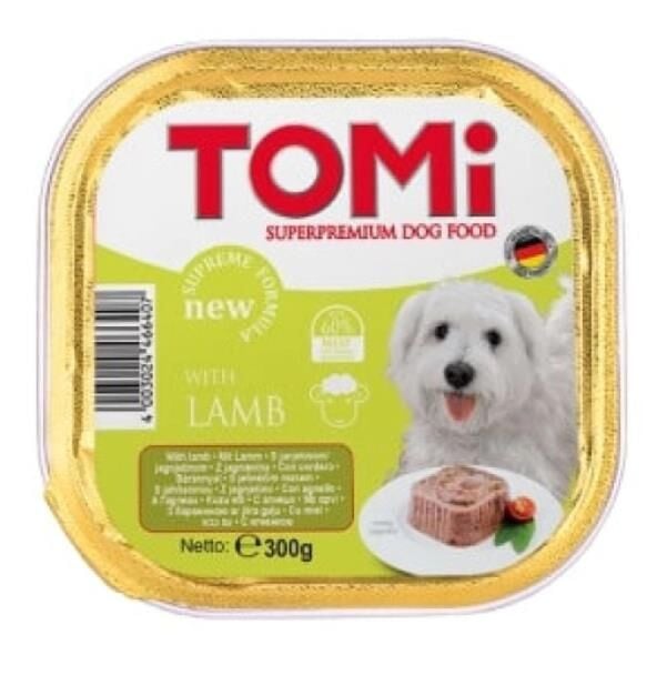 Tomi Pate Kuzu Etli Yetişkin Köpek Konservesi 300gr