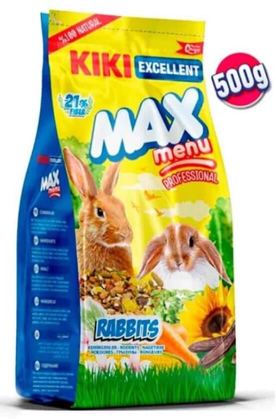 Kiki Excellent Kemirgen Max Menu Tavşan Yemi 500 Gr