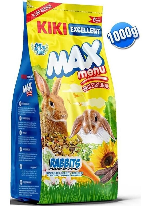 Kiki Excellent Kemirgen Max Menu Tavşan Yemi 1000 Gr