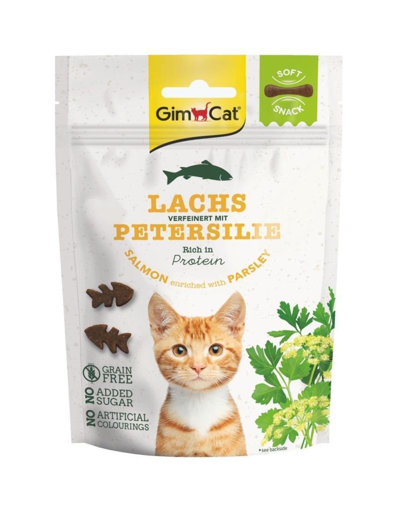 Gimcat Soft Snacks Somonlu ve Maydanozlu Tahılsız Şekersiz Yumuşak Kedi Ödülü 60 gr