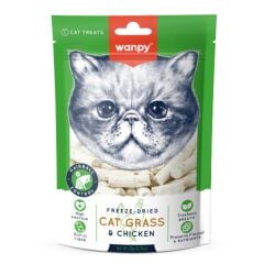 Wanpy Dondurulmuş Kedi Çimi ve Tavuklu Ödül 20 Gr