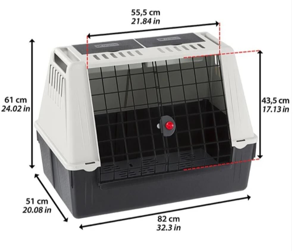 Ferplast Atlas Car 80 Köpek Taşıma Sepeti 80 x 49 x 60 Cm
