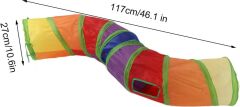 Renkli Kedi Tüneli ZigZag 117 Cm