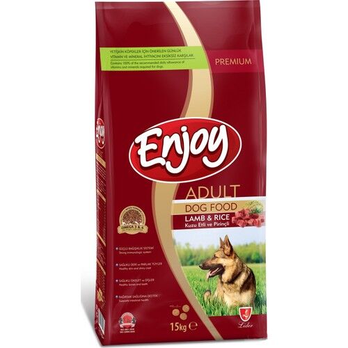 Enjoy Kuzulu Yetişkin Köpek Maması 15 Kg