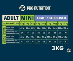 Pro Nutrition Prestige Adult Mini Light Kısırlaştırılmış Yetişkin Köpek Maması 3 K