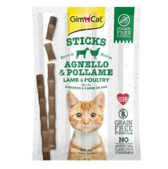 GimCat Sticks Kuzu Etli Ve Pirinçli Kedi Ödül Çubukları 4 Parça