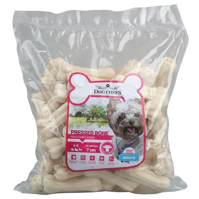 Dog Chefs Beyaz Kemik 7 Cm 50 li