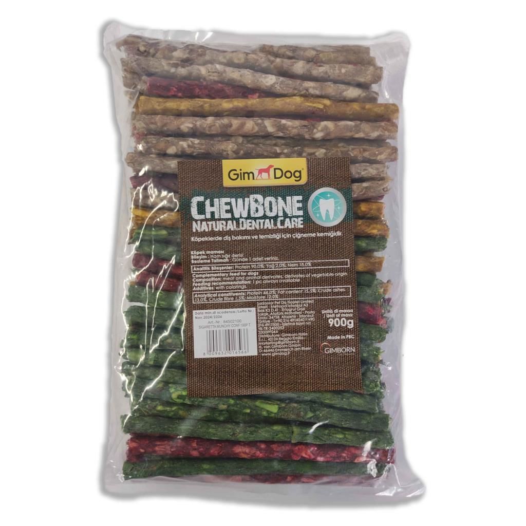 Gimdog Mordimi Munchy Çubuk 12,5cm , 9-10mm , 100'lü , 900gr ,