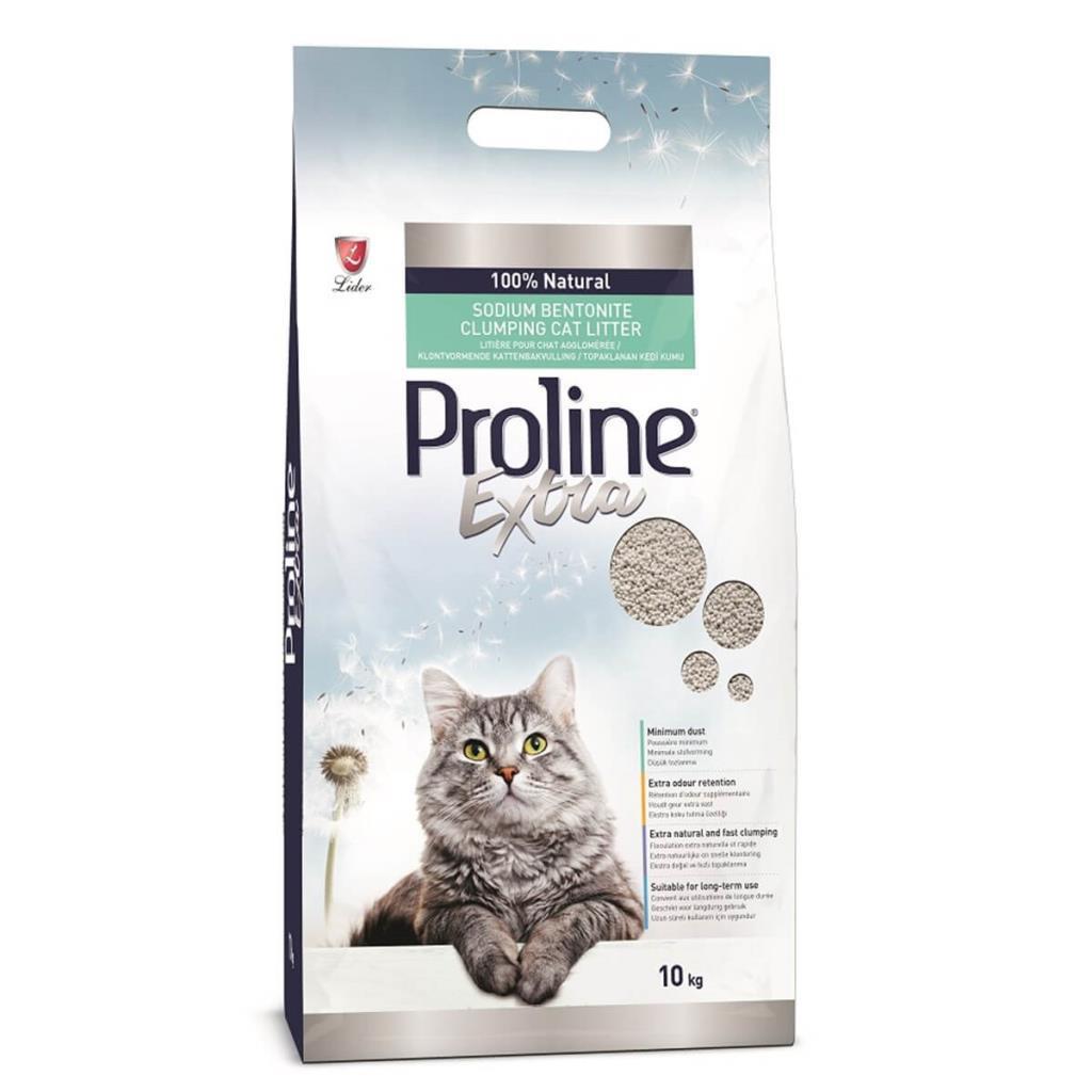 Proline Ekstra Bentonit Topaklanan Kedi Kumu 10 Lt