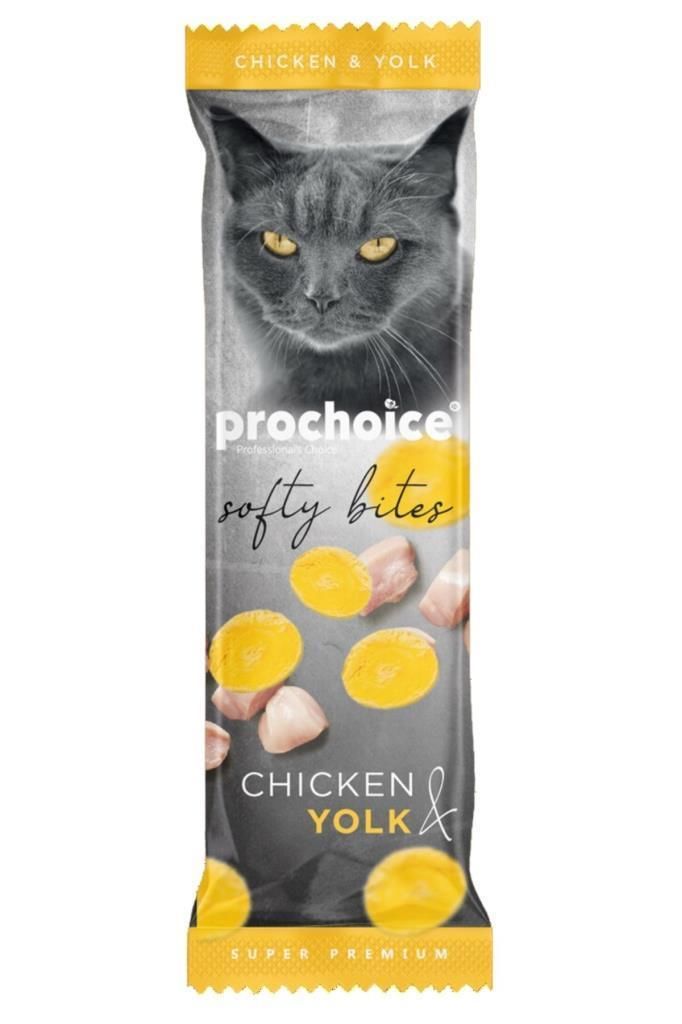 Prochoice Softy Bites Tavuk&Yumurta Sarısı İçeren Kediler İçin Yumuşak Atıştırmalık 10gr