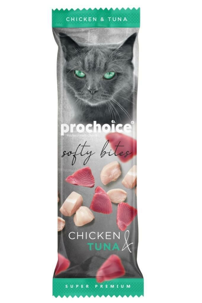 Prochoice Softy Bites Tavuk&Ton Balığı İçeren Kediler İçin Yumuşak Atıştırmalık 10gr