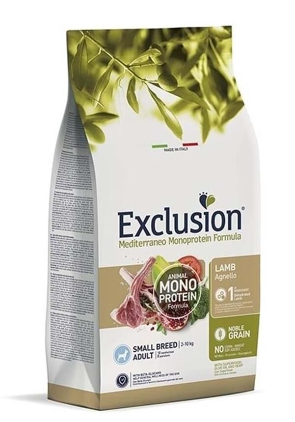 Exclusion Monoprotein Kuzulu ve Narlı Düşük Tahıllı Küçük Irk Yetişkin Köpek Maması 2kg