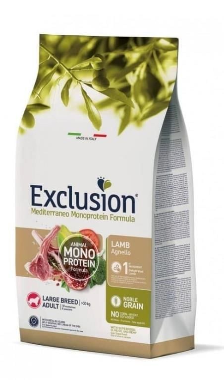 Exclusion Monoprotein Kuzu Etli ve Narlı Düşük Tahıllı Büyük Irk Yetişkin Köpek Maması 12 Kg