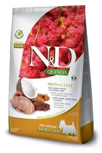 ND Quinoa Skin&Coat Mini Bıldırcın Kinoa Deri Tüy Sağlığı Küçük Irk Köpek Maması 2,5 Kg