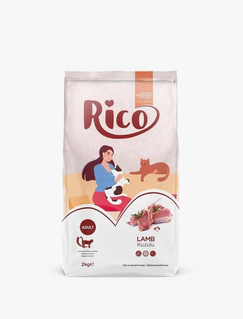 Rico Kuzu Etli Yetişkin Kedi Maması 2 KG