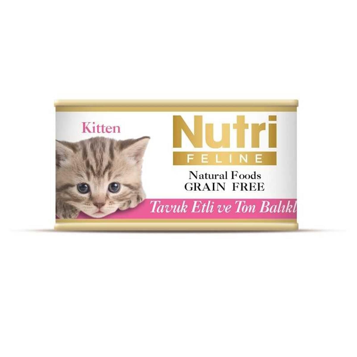 Nutri Tahılsız Tavuk Etli Ton Balıklı Yavru Kedi Konservesi 85 Gr