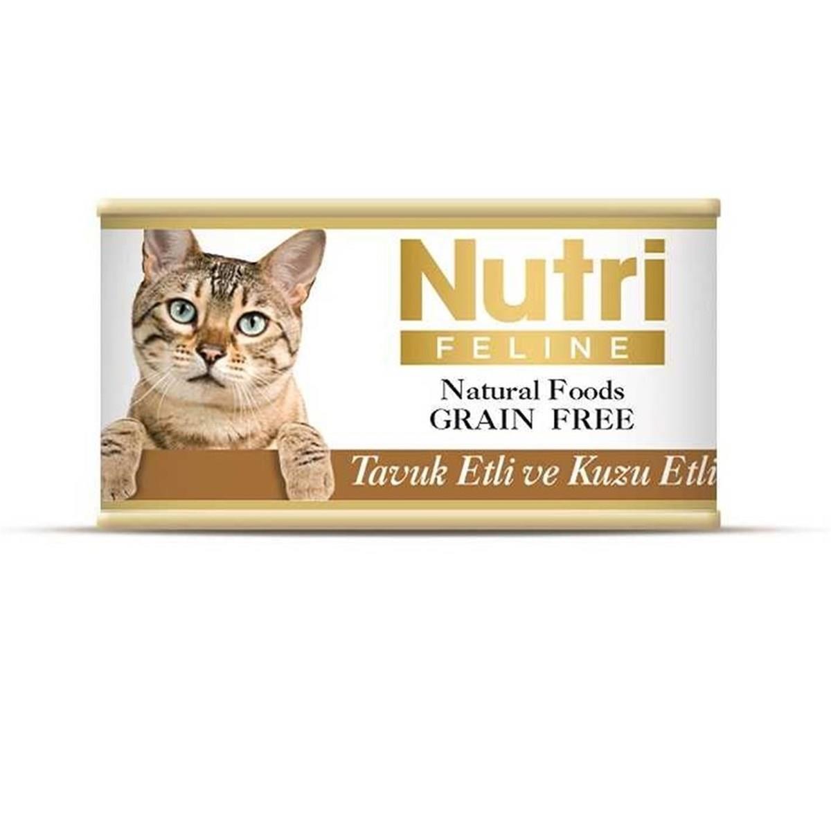 Nutri Tahılsız Tavuk Etli Kuzulu Kedi Konservesi 85 Gr