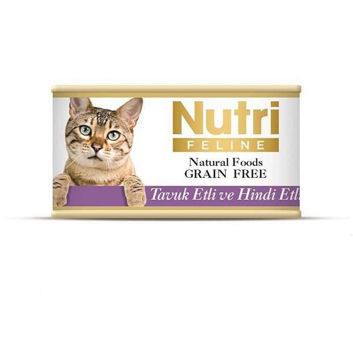Nutri Tahılsız Tavuk Etli Hindili Kedi Konservesi 85 Gr