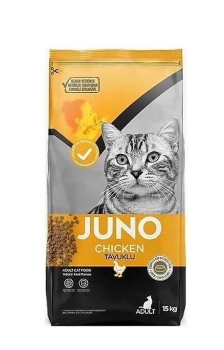 Juno Tavuklu Yetişkin Kedi Maması 15 Kg