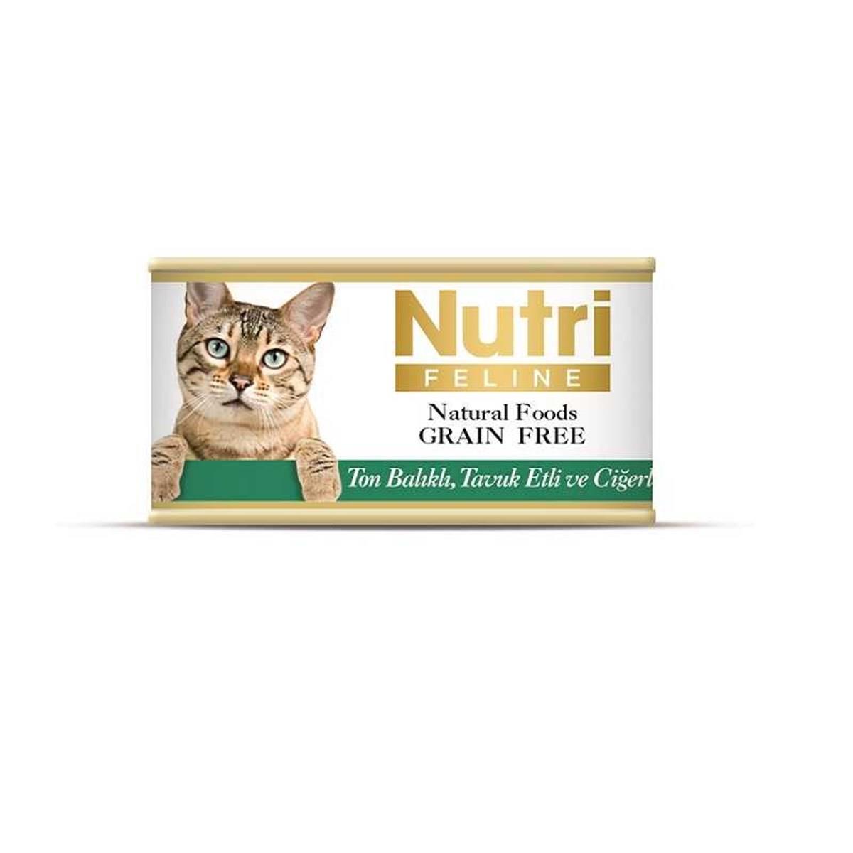 Nutri Tahılsız Ton Balık Tavuk Ciğerli Kedi Konservesi 85 Gr