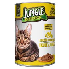 Jungle Tavuklu Sebzeli  Kedi Konservesi 415 GR