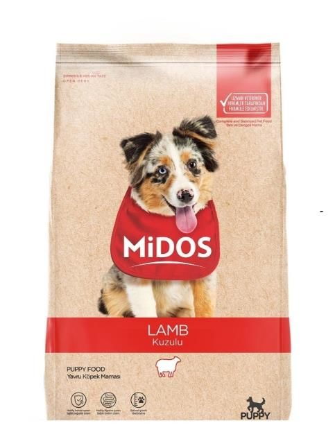Midos Kuzu Etli Yavru Köpek Kuru Maması 15 KG