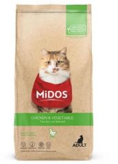 Midos Tavuk Ve Sebzeli Yetişkin Kedi Maması 15 Kg