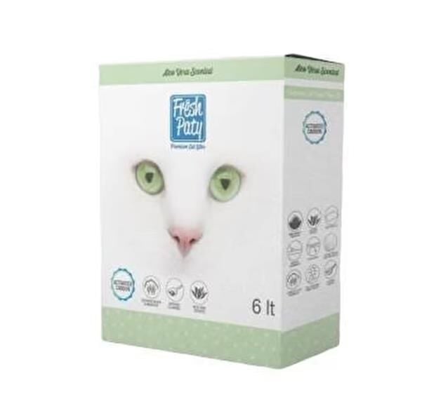Fresh Paty Aloe Vera Kokulu Aktif Carbon Kedi Kumu 6 lt