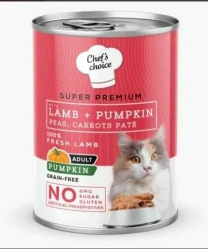 Chefs Choice Kuzulu Balkabaklı Kedi Konservesi 400 Gr