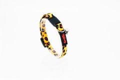 Tailpetz Easy & Safety Lock Çıngıraklı Ayarlanabilir Kedi Boyun Tasması LEOPARD
