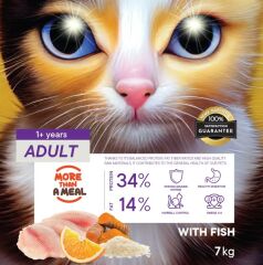 Petiva Yetişkin Kediler İçin Balık Etli Kuru Kedi Maması 7 Kg