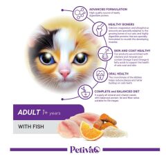 Petiva Yetişkin Kediler İçin Balık Etli Kuru Kedi Maması 7 Kg