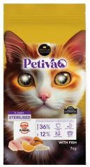 Petiva Kısırlaştırılmış Yetişkin Kediler İçin Balık Etli Kuru Kedi Maması 7 Kg